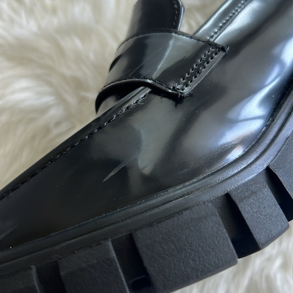 Crown Vintage Black Platform Heeled Loafers - 7 - Picture 9 of 9